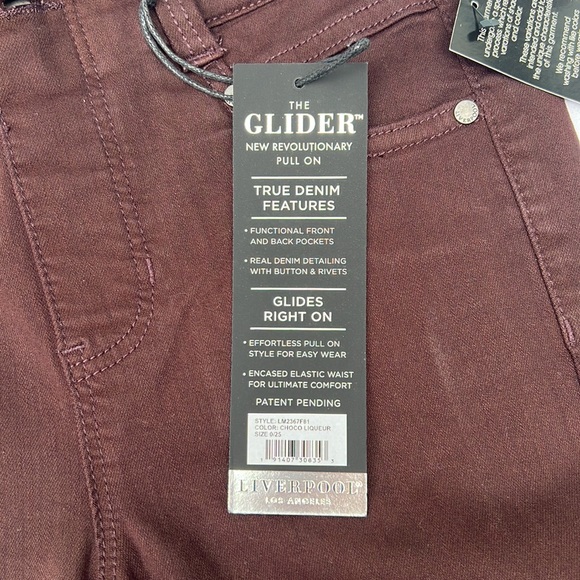 NWT Liverpool the Glider revolutionary Pull on Jeans Chocolate Size 0 - Picture 6 of 15